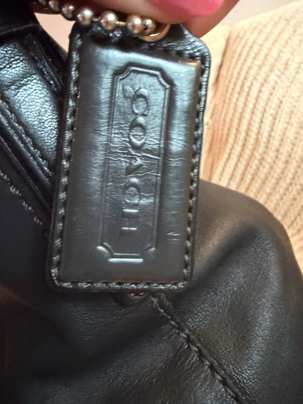 Coach Madison Maggie Leather Hobo 12684 Black Shoulder Bag Y2K EUC - Picture 4 of 13